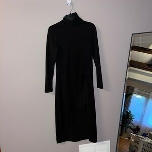 New Maxi Tunic turtleneck dress with high slit FHQ Collection Medium